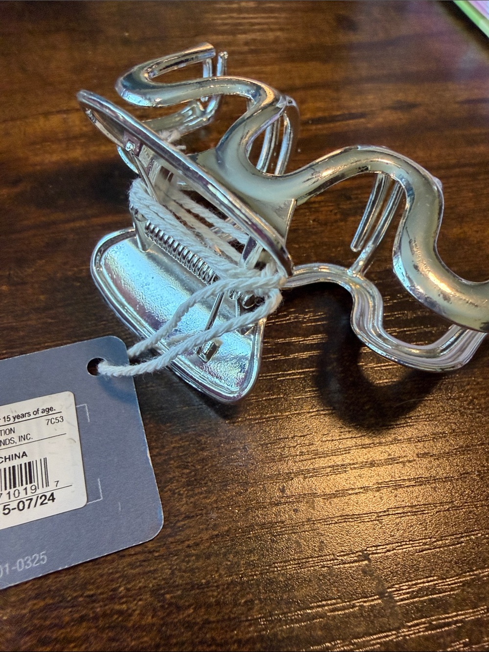 Hairclip - Metal. silver. NWT - Picture 2 of 3